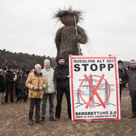Demonstration gegen die geplante Südlinktrasse über den Brelinger Berg, 2015