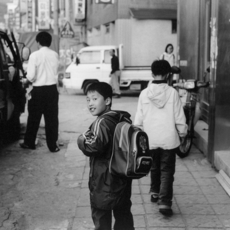 Schuljunge in Hadong. Südkorea, April 2000, Foto: Oliver Hoffmann